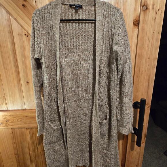 Say What? Long cardigan tan. Womens medium - Picture 1 of 8